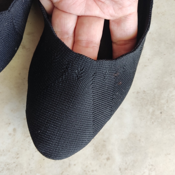 Skechers Cleo Bewitch Womens Size 7.5 Shoes Black Woven Stretch Fit Ballet Flats - Picture 8 of 10